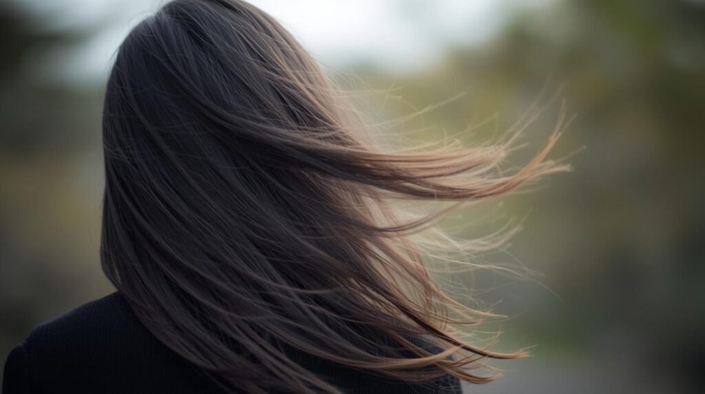 お嬢様の後ろ姿の画像