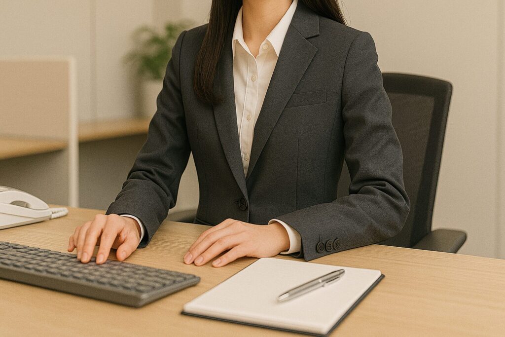 働く女性銀行員