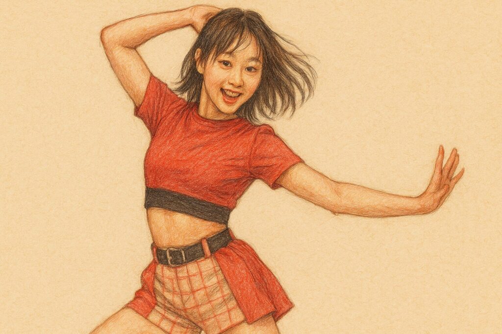 高校生の高田夏帆がダンス部で踊っている